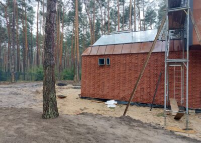 Projekt elewacji wentylowanej w rezydencji w Lesznowoli